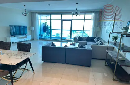 Living / Dining Room image for: Apartment - 2 Bedrooms - 2 Bathrooms for sale in Ajman Corniche Residences - Ajman Corniche Road - Ajman, Image 1