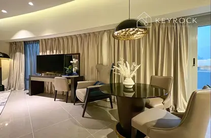Living / Dining Room image for: Apartment - 1 Bathroom for rent in DAMAC Majestine - Business Bay - Dubai, Image 1