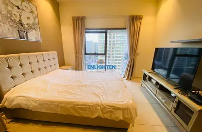 Room / Bedroom image for: Apartment - 1 Bathroom for rent in Park View Tower - Jumeirah Village Circle - Dubai, Image 1