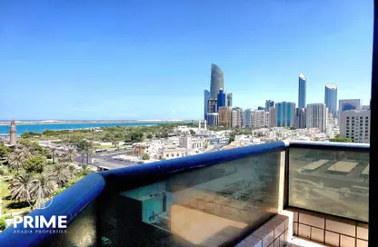 Balcony image for: Apartment - 3 Bedrooms - 4 Bathrooms for rent in Al Nakheel Tower - Al Khalidiya - Abu Dhabi, Image 1