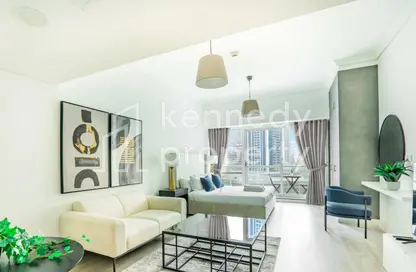 Living Room image for: Apartment - 1 Bathroom for rent in Lake Terrace - Lake Almas East - Jumeirah Lake Towers - Dubai, Image 1