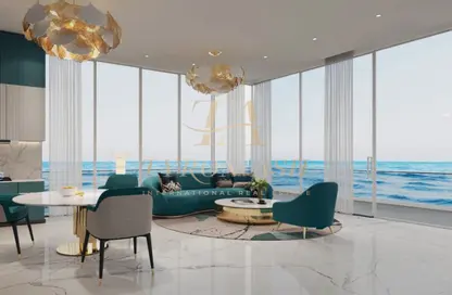 Living / Dining Room image for: Apartment - 1 Bedroom - 1 Bathroom for sale in Oceanz by Danube - Maritime City - Dubai, Image 1