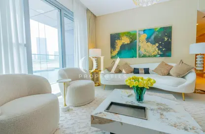 Living Room image for: Apartment - 1 Bedroom - 1 Bathroom for sale in Radiant Bay - City Of Lights - Al Reem Island - Abu Dhabi, Image 1