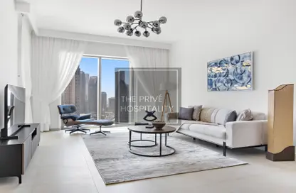 Living Room image for: Apartment - 2 Bedrooms - 2 Bathrooms for rent in Downtown Views II - Downtown Dubai - Dubai, Image 1