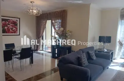 Living / Dining Room image for: Apartment - 2 Bedrooms - 3 Bathrooms for rent in Murjan 3 - Murjan - Jumeirah Beach Residence - Dubai, Image 1