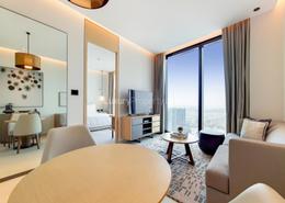 Living / Dining Room image for: Apartment - 1 bedroom - 2 bathrooms for rent in Jumeirah Gate Tower 2 - The Address Jumeirah Resort and Spa - Jumeirah Beach Residence - Dubai, Image 1