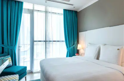 صورة لـ غرفة- غرفة النوم شقة - غرفة نوم - 2 حمامات للايجار في جنه مارينا للشقق فندقية - دبي مارينا - دبي ، صورة رقم 1