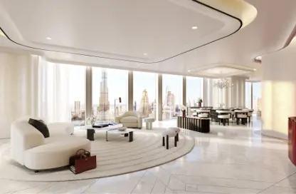 صورة لـ غرفة المعيشة / غرفة الطعام بنتهاوس - 5 غرف نوم - 6 حمامات للبيع في فندق وريزيدنس باكارات دبي - برج خليفة - دبي وسط المدينة - دبي ، صورة رقم 1