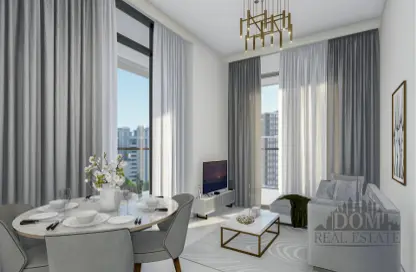Living / Dining Room image for: Apartment - 1 Bedroom - 1 Bathroom for sale in The Paragon by IGO - Business Bay - Dubai, Image 1