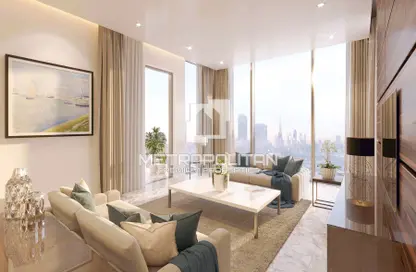 Living Room image for: Apartment - 4 Bedrooms - 4 Bathrooms for sale in Crest Grande - Sobha Hartland - Mohammed Bin Rashid City - Dubai, Image 1