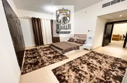 Room / Bedroom image for: Apartment - 1 Bedroom - 1 Bathroom for rent in Al Jurf 2 - Al Jurf - Ajman Downtown - Ajman, Image 1