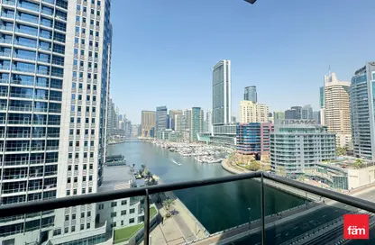 شقة - غرفة نوم - 2 حمامات للايجار في برج التألق 1 - أبراج البريق - دبي مارينا - دبي