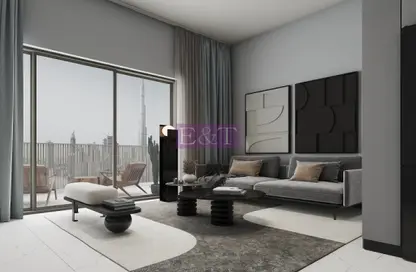 Living Room image for: Apartment - 1 Bedroom - 2 Bathrooms for sale in MAG Eye - District 7 - Mohammed Bin Rashid City - Dubai, Image 1
