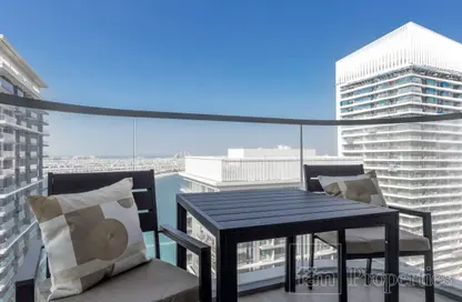 Terrace image for: Apartment - 2 Bedrooms - 1 Bathroom for rent in Marina Vista - EMAAR Beachfront - Dubai Harbour - Dubai, Image 1