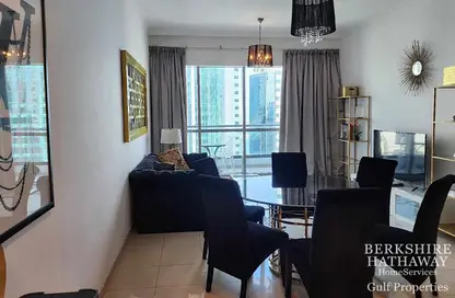 Living / Dining Room image for: Apartment - 2 Bedrooms - 2 Bathrooms for sale in Bay Central West - Bay Central - Dubai Marina - Dubai, Image 1