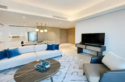 Living Room image for: Apartment - 3 Bedrooms - 4 Bathrooms for rent in Address Harbour Point - Dubai Creek Harbour (The Lagoons) - Dubai, Image 1