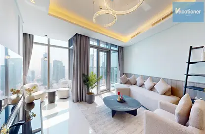 صورة لـ غرفة المعيشة شقة - 2 غرف نوم - 2 حمامات للايجار في فندق ومساكن برج باراماونت - الخليج التجاري - دبي ، صورة رقم 1
