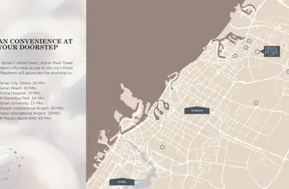 Apartment - 1 Bedroom - 2 Bathrooms for sale in Tower C1 - Ajman Pearl Towers - Ajman Downtown - Ajman