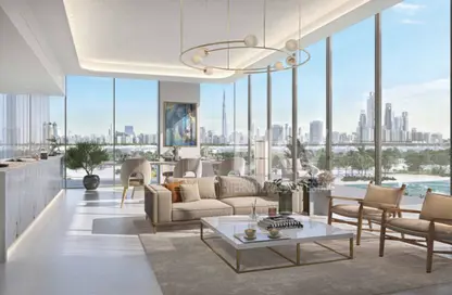 Living / Dining Room image for: Apartment - 2 Bedrooms - 2 Bathrooms for sale in Naya at District One - District One - Mohammed Bin Rashid City - Dubai, Image 1
