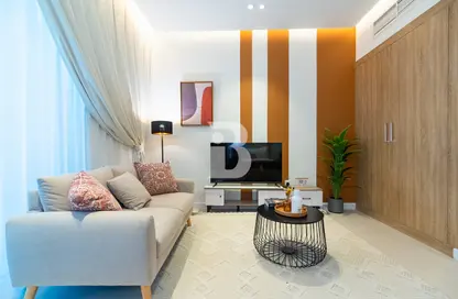 Living Room image for: Apartment - 1 Bathroom for sale in Burj View Residence - Arjan - Dubai, Image 1