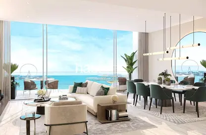 Living / Dining Room image for: Apartment - 1 Bedroom - 2 Bathrooms for sale in Liv Lux - Dubai Marina - Dubai, Image 1