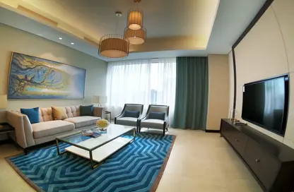 صورة لـ غرفة المعيشة شقة - غرفة نوم - 1 حمام للايجار في البرشاء - دبي ، صورة رقم 1