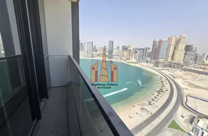 شقة - غرفة نوم - 2 حمامات للايجار في برج لا بلاج - الممزر - الشارقة - الشارقة