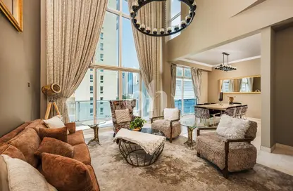 Apartment - 3 Bedrooms - 5 Bathrooms for rent in Emerald Residence - Dubai Marina - Dubai