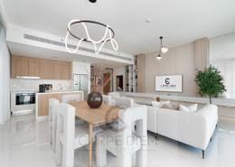 Living / Dining Room image for: Apartment - 3 bedrooms - 4 bathrooms for rent in Beach Vista - EMAAR Beachfront - Dubai Harbour - Dubai, Image 1