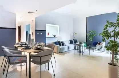 Living / Dining Room image for: Apartment - 2 Bedrooms - 3 Bathrooms for rent in Plaza Residences 2 - Plaza Residences - Jumeirah Village Circle - Dubai, Image 1