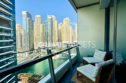 Apartment - Studio - 1 Bathroom for rent in Silverene Tower B - Silverene - Dubai Marina - Dubai