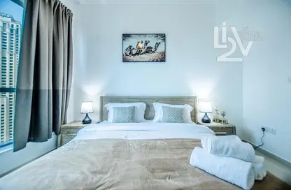 شقة - غرفة نوم - 2 حمامات للايجار في باي سنترال غرب - باي سنترال - دبي مارينا - دبي