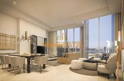 Living / Dining Room image for: Apartment - 1 Bedroom - 2 Bathrooms for sale in The Address Residences Dubai Opera - Downtown Dubai - Dubai, Image 1