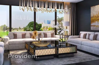 Living Room image for: Villa - 3 Bedrooms - 3 Bathrooms for sale in Belair Damac Hills - By Trump Estates - DAMAC Hills - Dubai, Image 1
