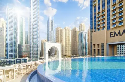 Apartment - 1 Bathroom for rent in Dubai Marina Walk - Dubai Marina - Dubai