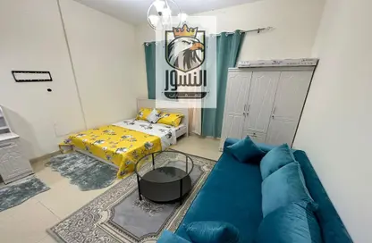 صورة لـ غرفة المعيشة شقة - 1 حمام للايجار في الجرف - عجمان وسط المدينة - عجمان ، صورة رقم 1
