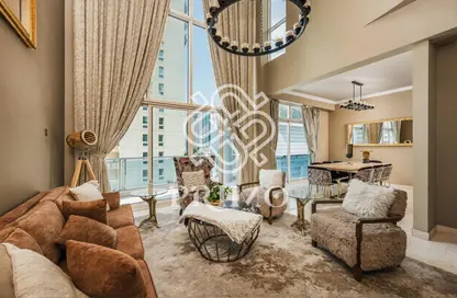 Apartment - 3 Bedrooms - 4 Bathrooms for rent in Emerald Residence - Dubai Marina - Dubai