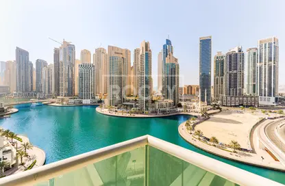 Apartment - 3 Bedrooms - 4 Bathrooms for rent in Trident Bayside - Dubai Marina - Dubai