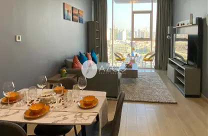 Living / Dining Room image for: Apartment - 1 Bedroom - 1 Bathroom for rent in Bloom Towers C - Bloom Towers - Jumeirah Village Circle - Dubai, Image 1