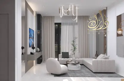 Living Room image for: Apartment - 1 Bathroom for sale in Binghatti Tulip - Jumeirah Village Circle - Dubai, Image 1