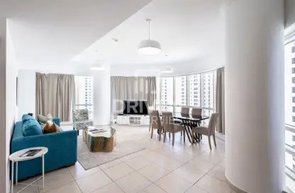Living / Dining Room image for: Apartment - 2 Bedrooms - 3 Bathrooms for rent in Al Sahab 1 - Al Sahab - Dubai Marina - Dubai, Image 1