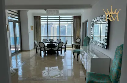 Living / Dining Room image for: Apartment - 3 Bedrooms - 4 Bathrooms for rent in Zumurud Tower - Dubai Marina - Dubai, Image 1