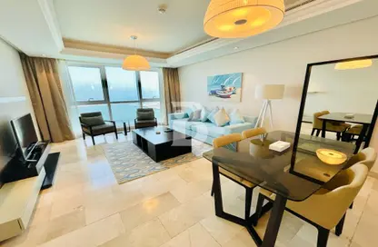 Living / Dining Room image for: Apartment - 2 Bedrooms - 3 Bathrooms for rent in Meera MAAM Residence - Corniche Road - Abu Dhabi, Image 1