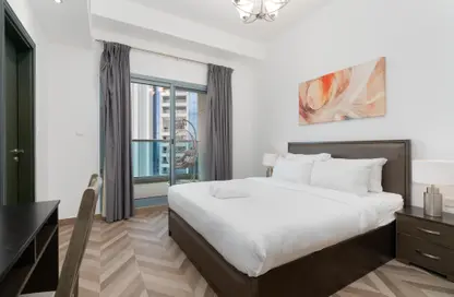 صورة لـ غرفة- غرفة النوم شقة - 2 غرف نوم - 3 حمامات للايجار في برج النخبة - الخليج التجاري - دبي ، صورة رقم 1