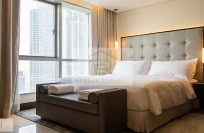 صورة لـ غرفة- غرفة النوم شقة - 1 حمام للايجار في فندق برج ليك - العنوان داون تاون - دبي وسط المدينة - دبي ، صورة رقم 1