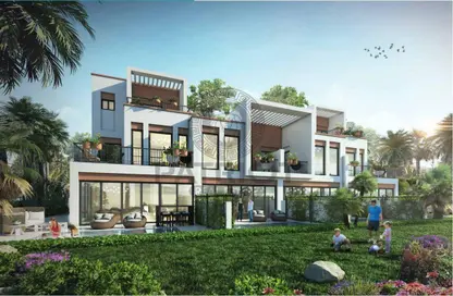 Outdoor House image for: Townhouse - 3 Bedrooms - 3 Bathrooms for sale in Costa Brava at DAMAC Lagoons - Damac Lagoons - Dubai, Image 1