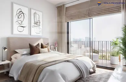 Room / Bedroom image for: Apartment - 1 Bedroom - 2 Bathrooms for sale in Kensington Waters - Mohammed Bin Rashid City - Dubai, Image 1