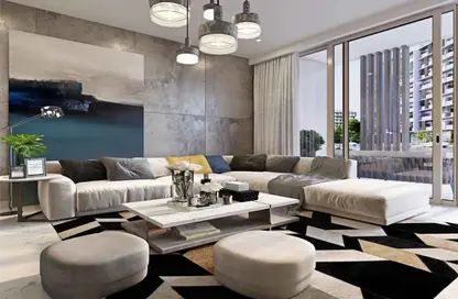 Living Room image for: Apartment - 1 Bathroom for sale in MAG 980 - Mohammed Bin Rashid City - Dubai, Image 1