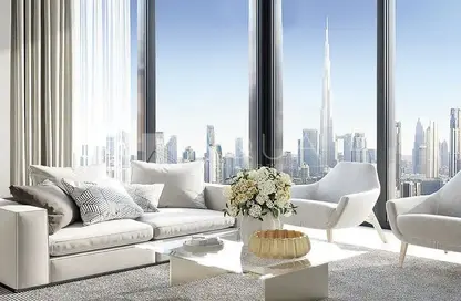 Living Room image for: Apartment - 2 Bedrooms - 3 Bathrooms for sale in Crest Grande - Sobha Hartland - Mohammed Bin Rashid City - Dubai, Image 1