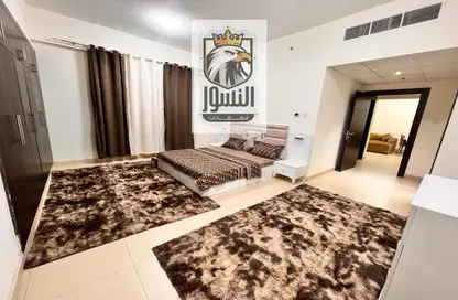 Room / Bedroom image for: Apartment - 1 Bedroom - 2 Bathrooms for rent in Al Jurf 2 - Al Jurf - Ajman Downtown - Ajman, Image 1